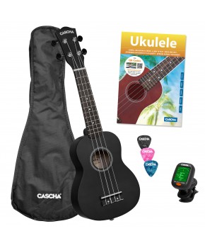 Sopran ukulele črn Lipa SET...