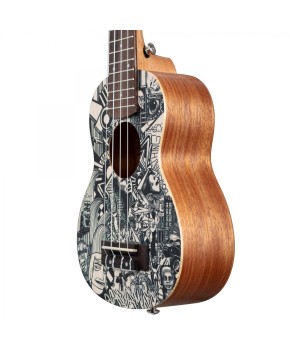 Sopran ukulele HH 2601 ART serie Sketch Sela (s torbo in drsalkami)