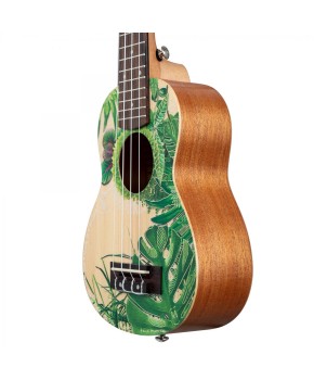 Sopran ukulele HH 2602 ART serie LEAFY Sela (s torbo in drsalkami)