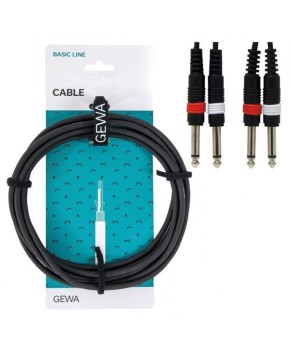 Gewa dvojni kabel Basic Line 3m 190.175