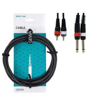 Gewa dvojni kabel Basic Line 1,5m 190.210