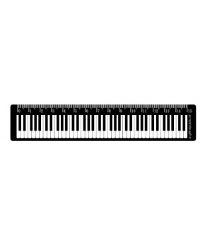 Ravnilo 15 cm - klaviatura črna